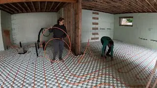 Lakehouse Build - EP43 - PEX Radiant Heating!