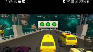 funny Animation and car racing to in one chicken gun video