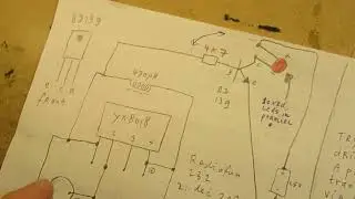 YX 8018 joule thief Chip. I was trying to amplify the LED output via a transistor, more info in text