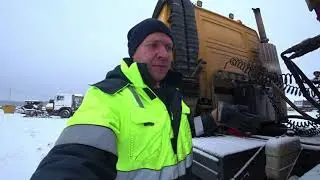 Везу асфальтоукладчик на трале.Владимир-Вологда