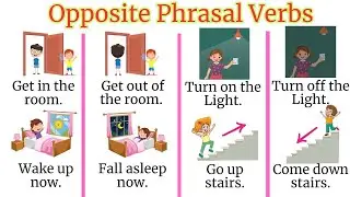 Opposite Phrasal Verbs with sentence | English Simple Sentence | Pictionary | English Story |