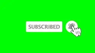 Simple Subscribe Button Green Screen #3 with Sound