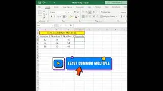 LCM IN EXCEL !!! 🔥😱🔥