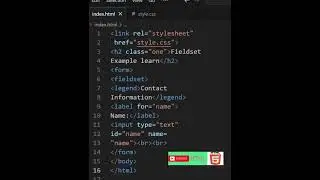 html Fieldset input type name learn 