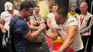 World Armwtestling Championship- After Pull - Bulgarian team - Hristo Delizhakov, Gospodinov, Hale