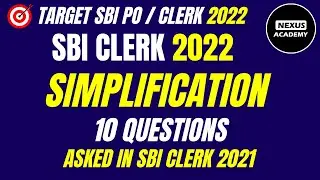 SBI Clerk 2022 | Simplification | Memory Based Paper