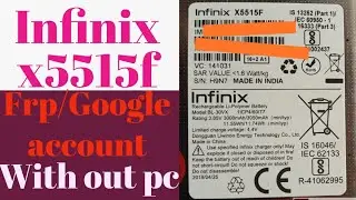 Infinix X5515f Google account unlock easy ||