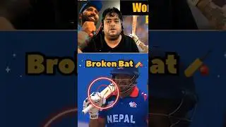 Indian media on Nepal Broken Bat 💔😢|| Nepal cricket || Nepal vs Netherlands 