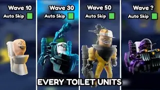 EVERY NEW TOILET UNITS VS ENDLESS MODE💀🔥 (Toilet Tower Defense)
