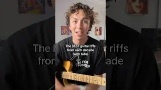 The best guitar riffs from each decade! With guitar tabs! #guitarriff #guitartabs #guitarlesson