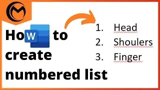 How to Create Numbered List in Microsoft Word