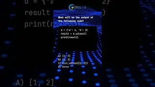 Python MCQ: Using values() with Dictionaries 