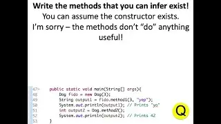 Practice reading Java code to identify a method signature