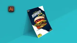 How To Make Social Media Banner Design For Food Menu | illustrator Tutorial