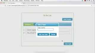 jQuery UI Project: To Do List Application (Part 1)
