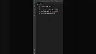text to speech in Python #shorts