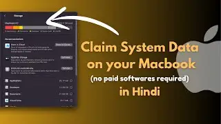 How to clean system data on mac for free | No paid softwares required