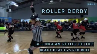Roller Derby Bellingham Roller Betties Black Death vs Red Riot 2/8/25 WFTDA