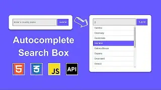 How to create autocomplete input dropdown list using HTML CSS and JavaScript.