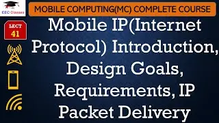 L41: Mobile IP(Internet Protocol) Introduction, Design Goals, Requirements, IP Packet Delivery