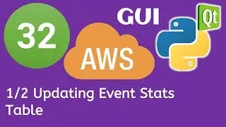 32 PyQt5 Python GUI and AWS Boto3 Tutorial- 1/2 Updating Event Stats Table