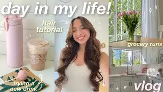 DAY IN MY LIFE VLOG 🌷 pilates, grocery shopping, hair tutorial, etc