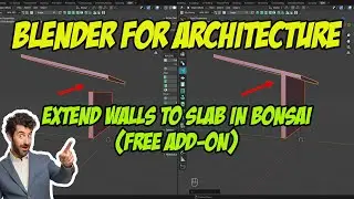 Blender for Architecture: Extend Walls to Slab in Bonsai (Free Add-on)