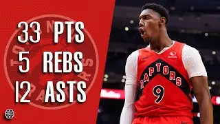 RJ Barrett 33 pts 5 rebs 12 asts vs Lakers 24/25 season