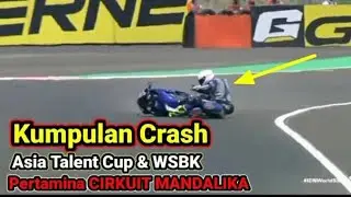 CRASH WSBK DI SIRKUIT MANDALIKA PERTAMINA INDONESIA
