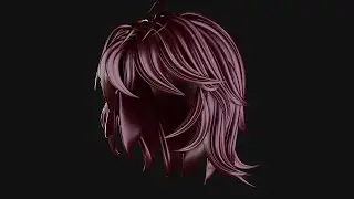 Female Character Hair Creation using Curves (Timelapse)