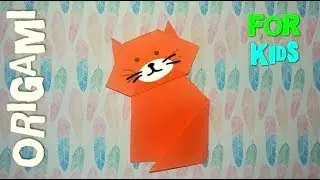 ORIGAMI CAT simple scheme for beginners and children
