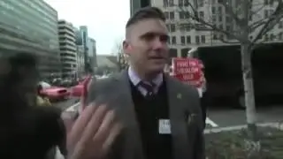 Richard Spencer gets punched in the face to You're Gonna Go Far Kid