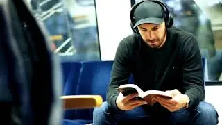 Man Reading A Book Stock footage 