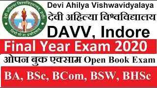 DAVV Open Book Exam Paper Released - BA, BCom, BSW, BA Journalism, BHSc,  B.Sc- UG Question Paper