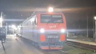 ЭП1П-030 с перегоняемым ЭП1М-576 и поездом №270 Чита - Имеретинский Курорт