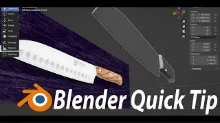 Blender Quick Tip - Making Sharp Edge in Knife Model [Blender 4.0] #1