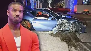 Michael B. Jordan Is OK After Ferrari Accident: See the Aftermath