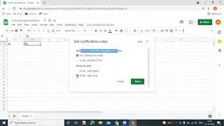Gmail notifications for changes made in Google Sheets |  Google sheet