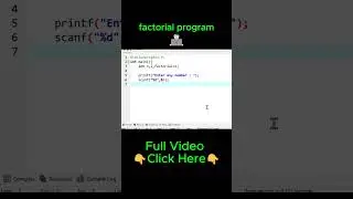 Factorial program in c language 