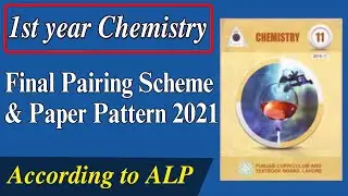1st year Chemistry Pairing Scheme 2021