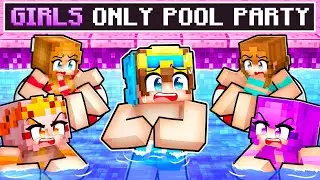 ONE BOY in a GIRLS ONLY Minecraft Pool Party!