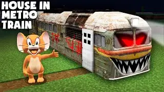 HOUSE inside SCARY METRO TRAIN in Minecraft ! Tom and Jeryy - GAMEPLAY Animations Movie