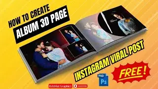 How to Create Album 3D Page in Photoshop | Viral Instagram Post Design (FREE PSD)