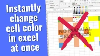 How to instantly replace or change cell color in excel at once