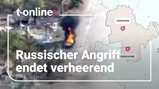Panzerkonvoi greift ukrainische Stellungen an – und erlebt Desaster