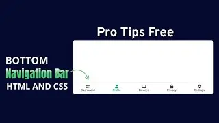 How to Create Responsive Bottom Navigation Bar Using HTML and CSS