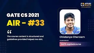 Congratulations Chaitanya Secured AIR 33 in GATE CS 2021 | Course Enrolled | APPLIED COURSE
