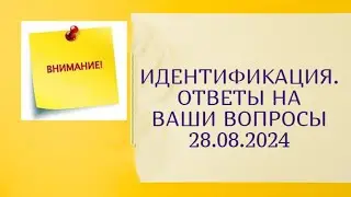 ИДЕНТИФИКАЦИЯ .ОТВЕТЫ НА ВАШИ ВОПРОСЫ 28.08.2024