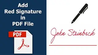 How to add red signature in pdf file (fill and sign) using adobe acrobat pro dc