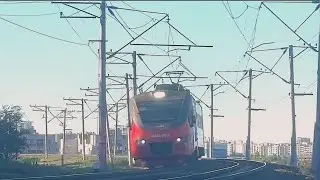 Электропоезд ЭП3Д 0016 рейсом №6806/6321 Петров Вал Шпалопропитка